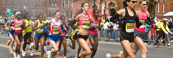 Goucher and Davila for Boston Marathon 2011