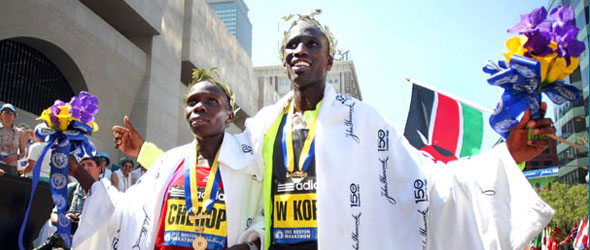 Kenyan Sweep at 2012 Boston Marathon