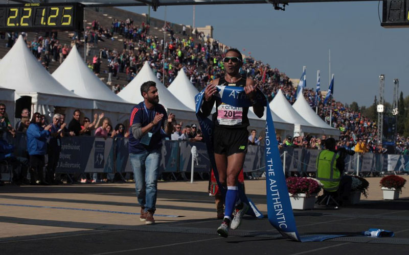 Christoforos Merousis wins Athens Marathon