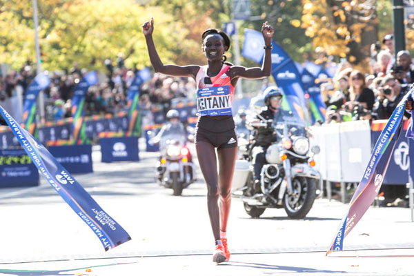 Keitany wins third New York City Marathon title