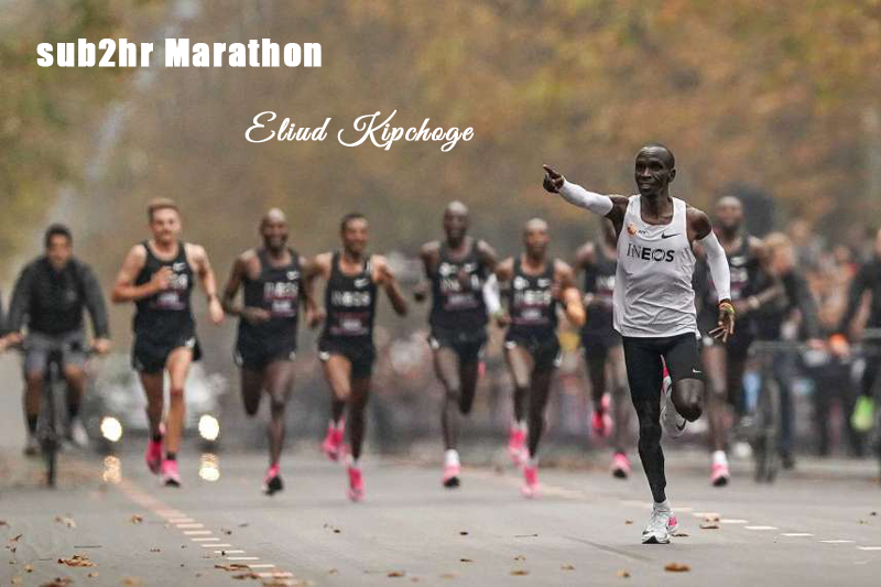 Eliud Kipchoge goes sub 2hrs for marathon