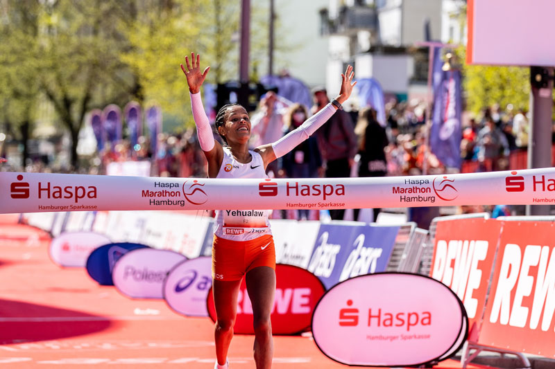 Yalemzerf Yehualaw – sensational Hamburg marathon debut